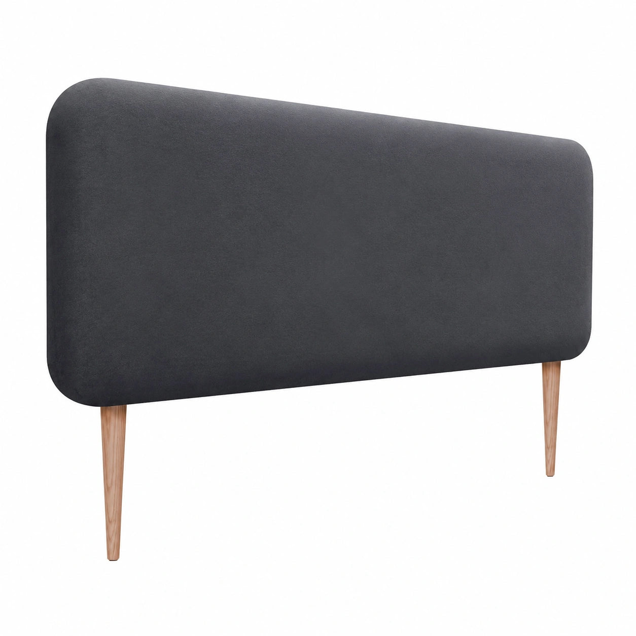 Lit, en velours, coloris gris, pour la chambre