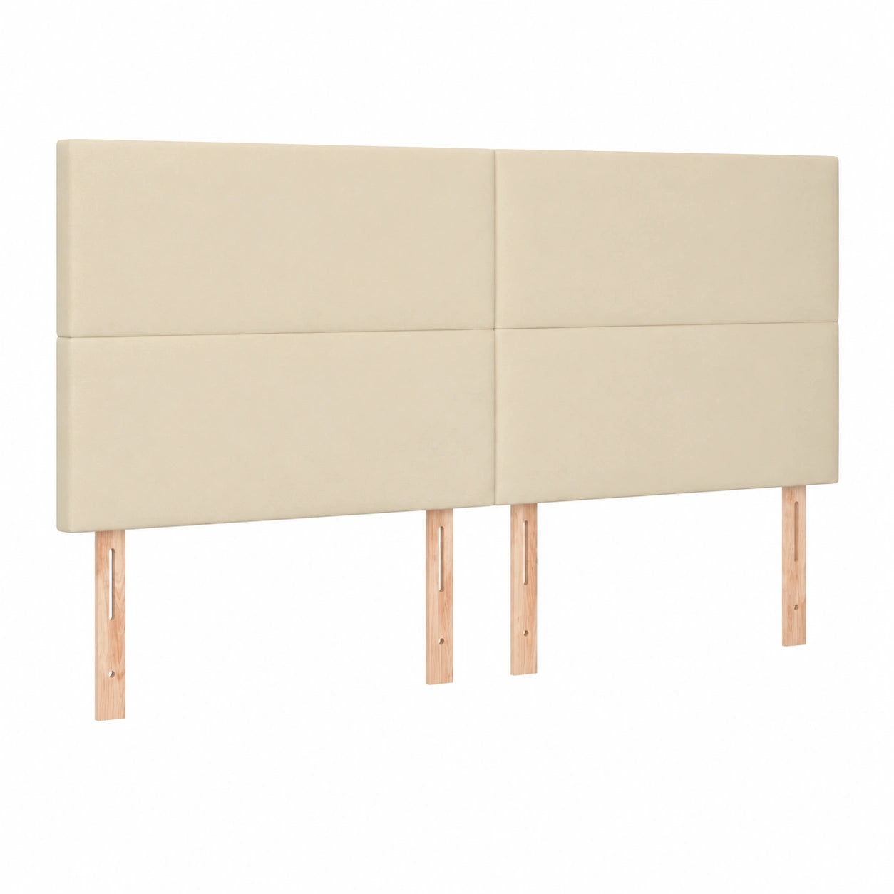 Lit, en tissu, coloris crème, pour la chambre