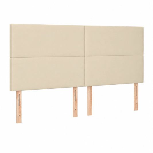 Lit, en tissu, coloris crème, pour la chambre