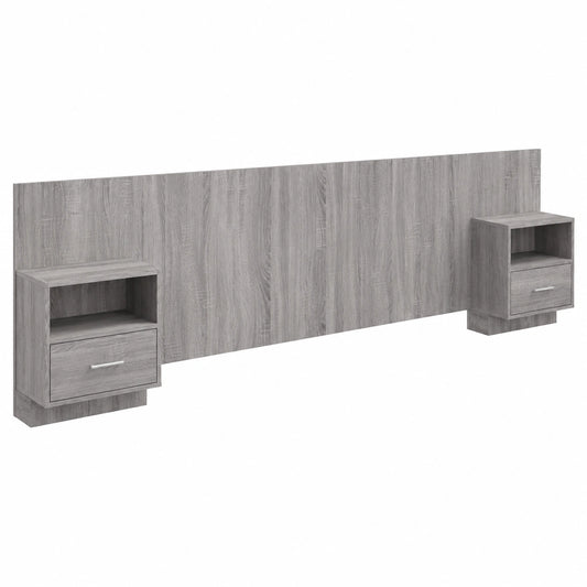 Lit, coloris gris, pour la chambre