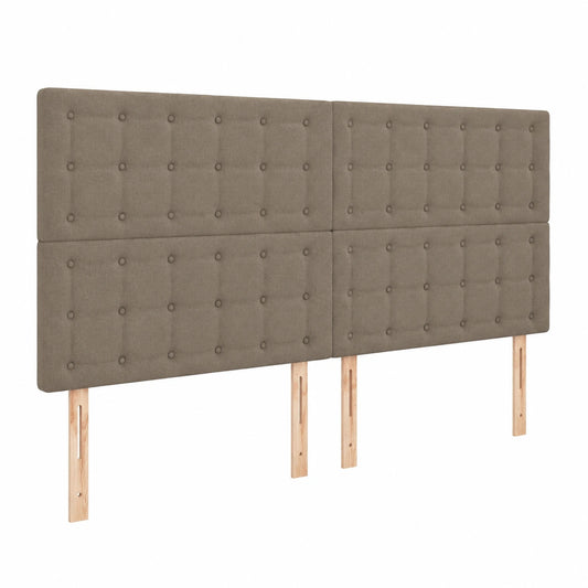 Lit, en tissu, coloris taupe, pour la chambre