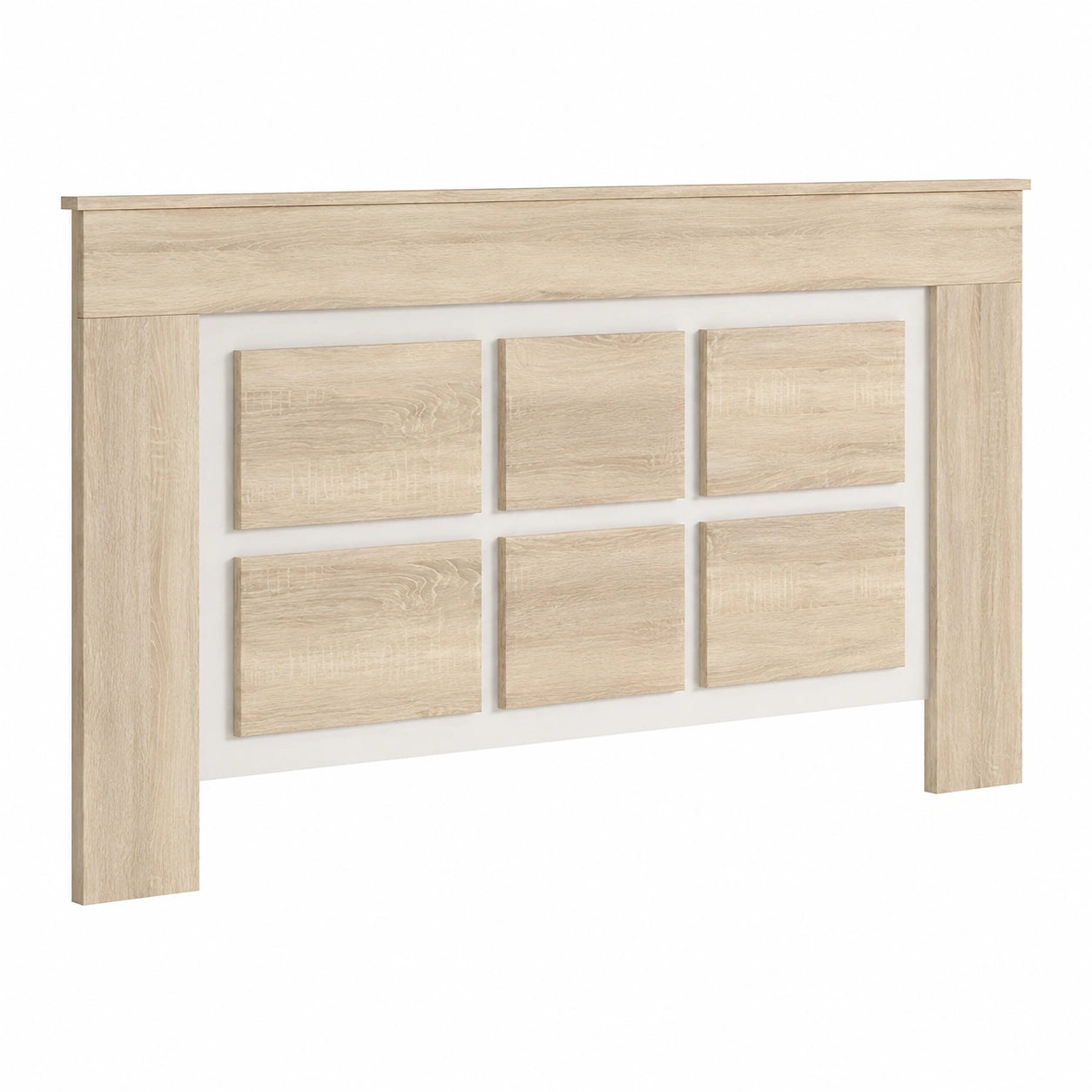 Lit, en chêne, coloris blanc, pour la chambre