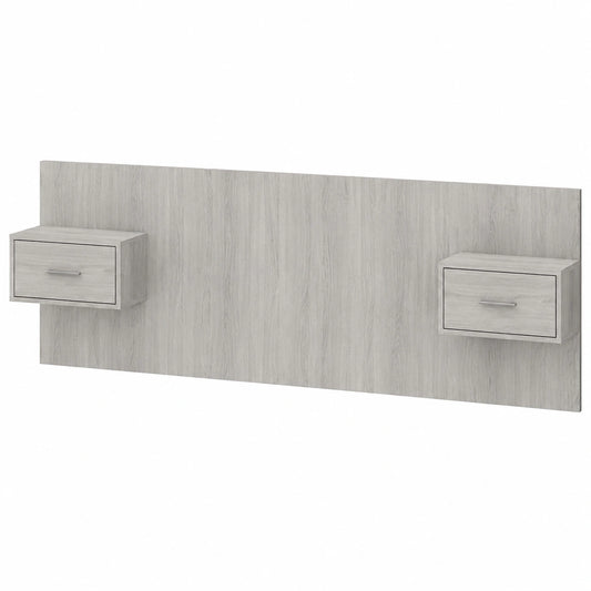 Lit, avec rangement, avec tiroirs, coloris gris, pour la chambre